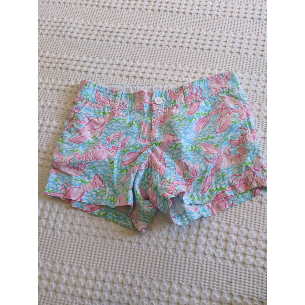 Lilly Pulitzer Lobstah Roll Callahan Shorts Size 8 Waist 32 Inseam 4 Multicolor